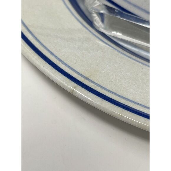 Arabia Finland Blue Rose Dinner Plate Flower 10" Hand Painted Set of 2 Vintage - Picture 7 of 7